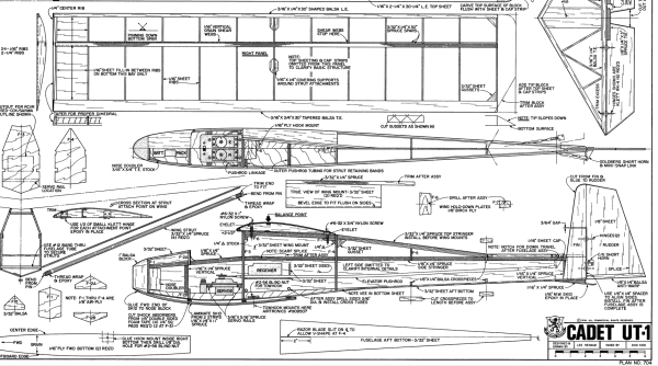 Cadet UT1, Bauplan, Holzbaukasten Segelflugzeug